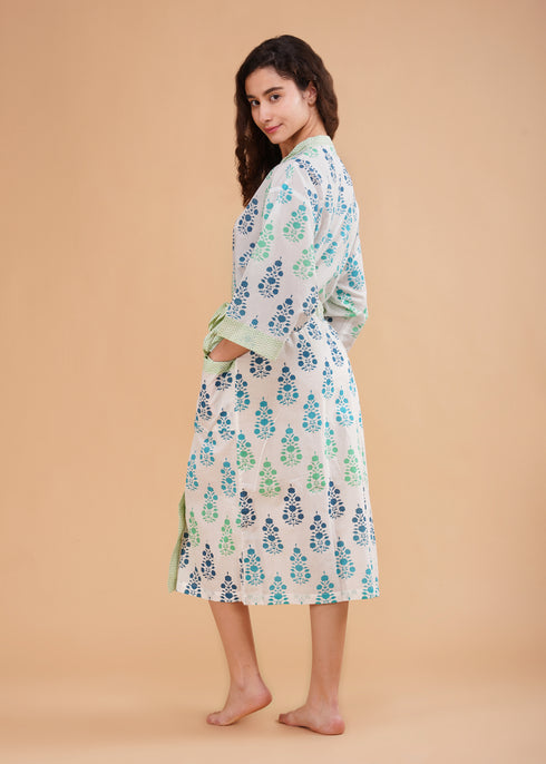 Women's Dressing Gown Booti Blue